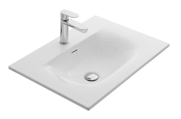 Mette keramische wastafel 60cm - Glanzend wit