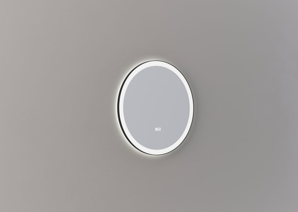 Mette spiegel Sven rond 60cm - Mat zwart