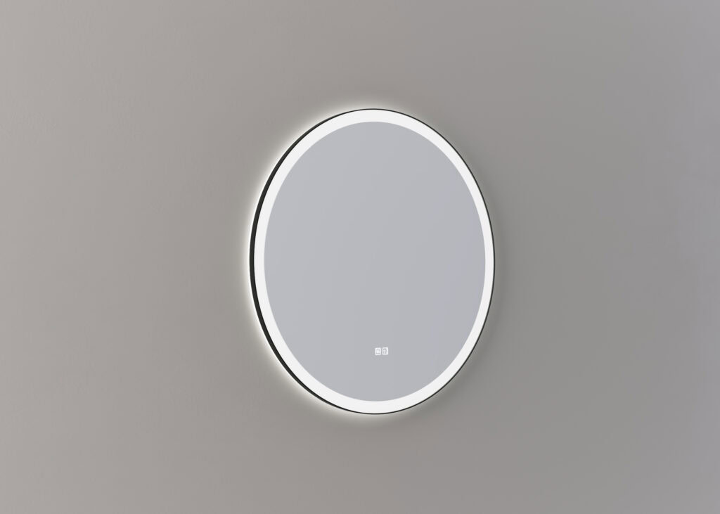 Mette spiegel Sven rond 80cm - Mat zwart