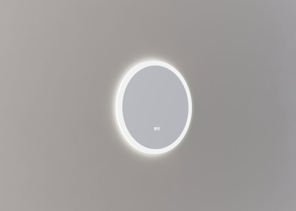 Mette spiegel Sven rond 60cm - Mat wit