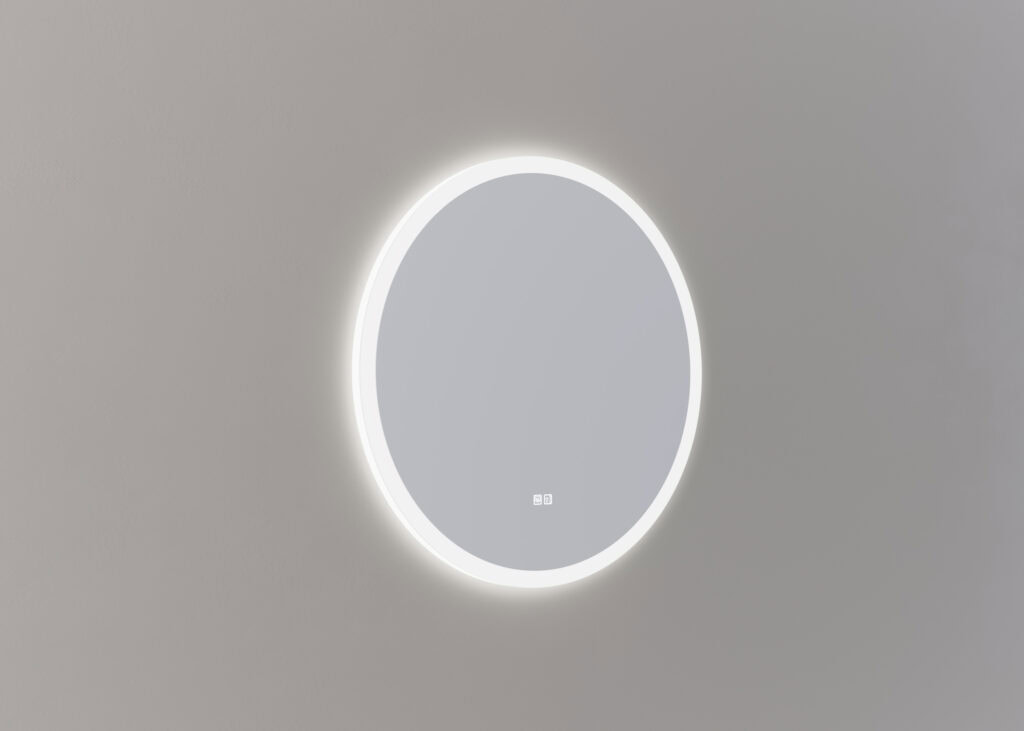 Mette spiegel Sven rond 80cm - Mat wit