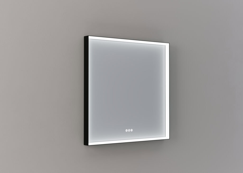 Mette spiegel Nea rechthoekig 80cm - Mat zwart