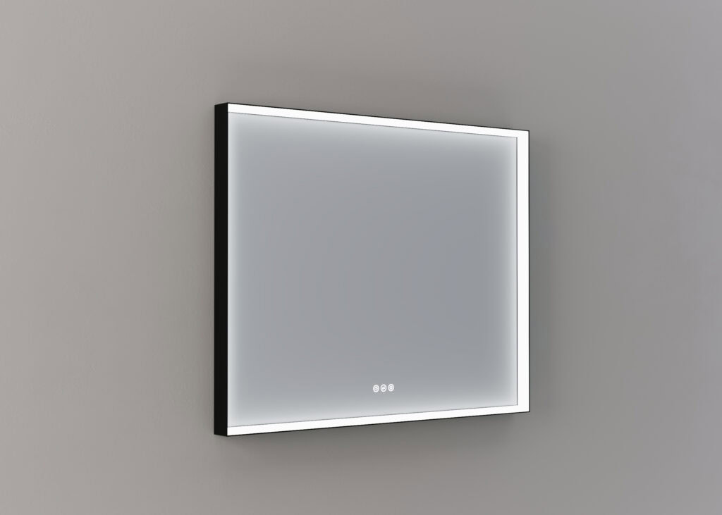 Mette spiegel Nea rechthoekig 100cm - Mat zwart