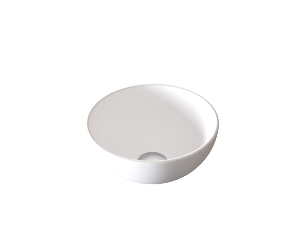 Mette keramische opbouwkom - Mat wit 23cm