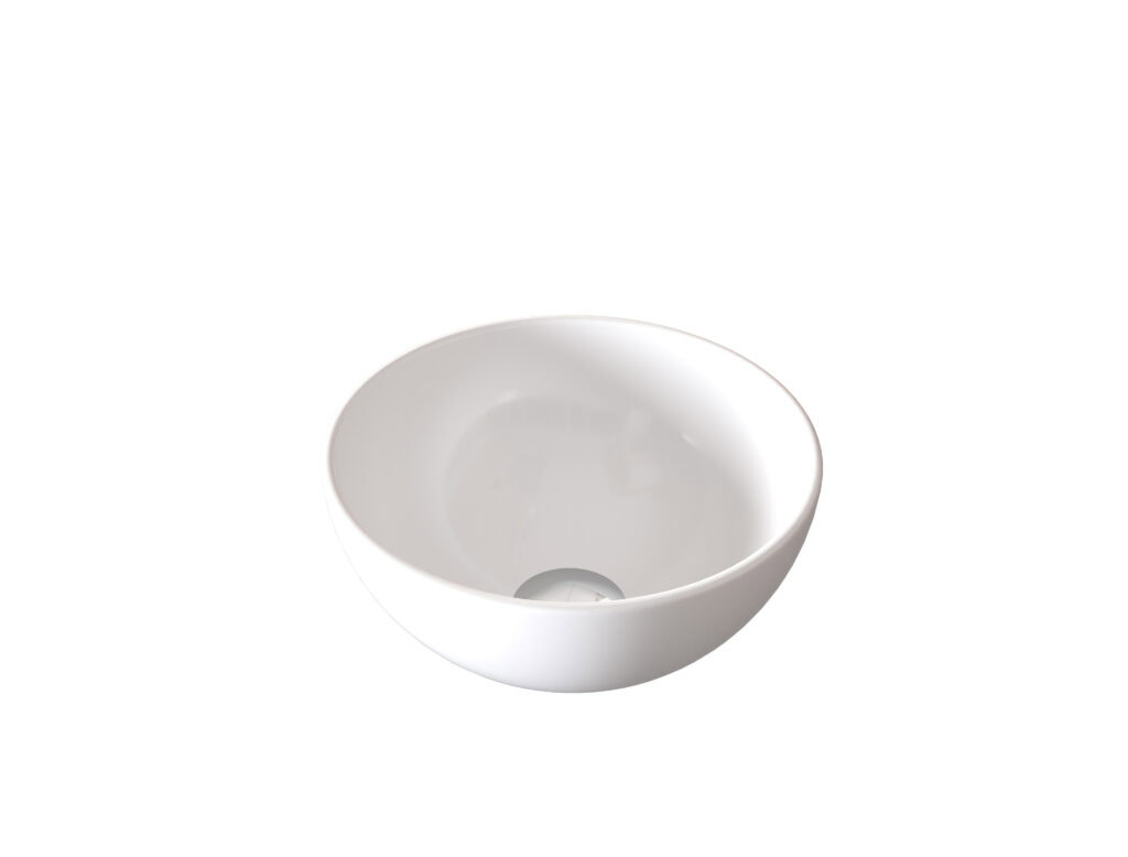 Mette keramische opbouwkom - Glanzend wit 23cm