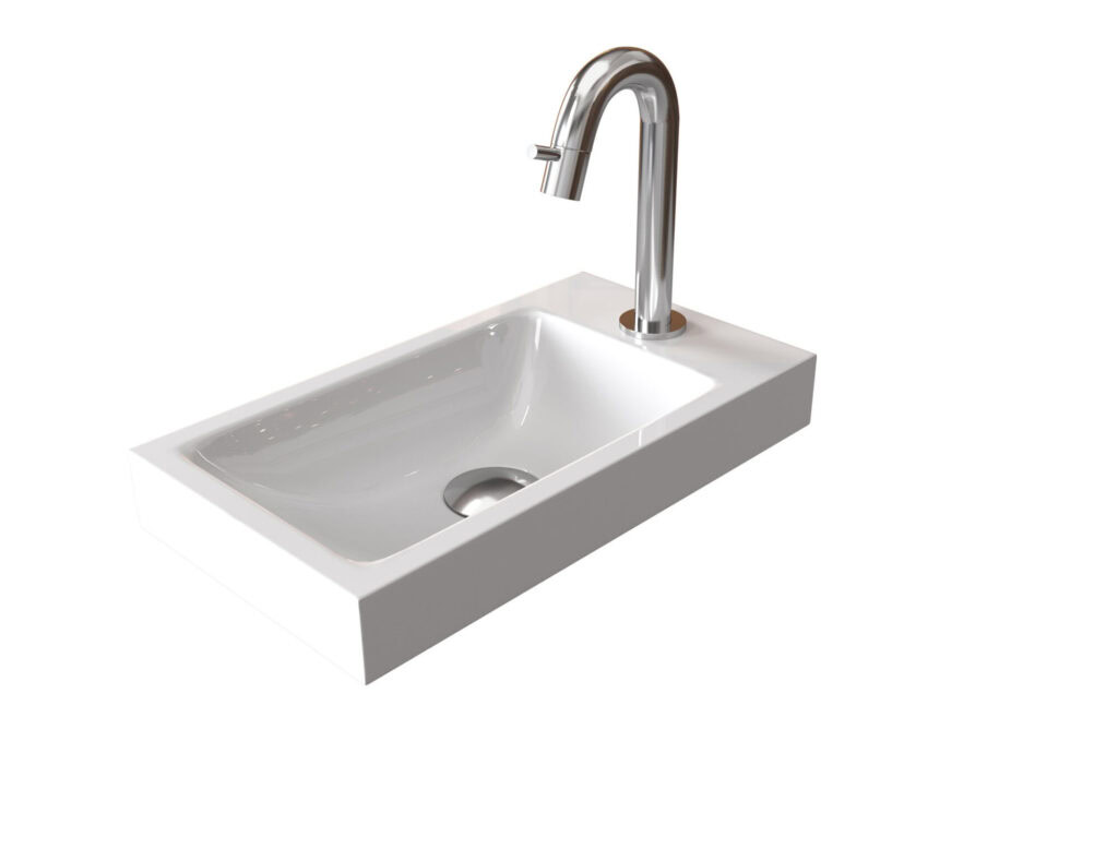 Mette keramische fontein 40cm - Glanzend wit