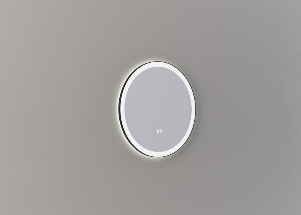 Mette spiegel Sven rond 60cm - Mat zwart