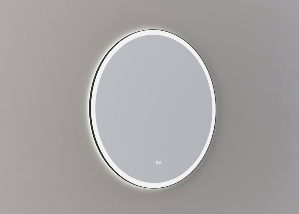 Mette spiegel Sven rond 100cm - Mat zwart