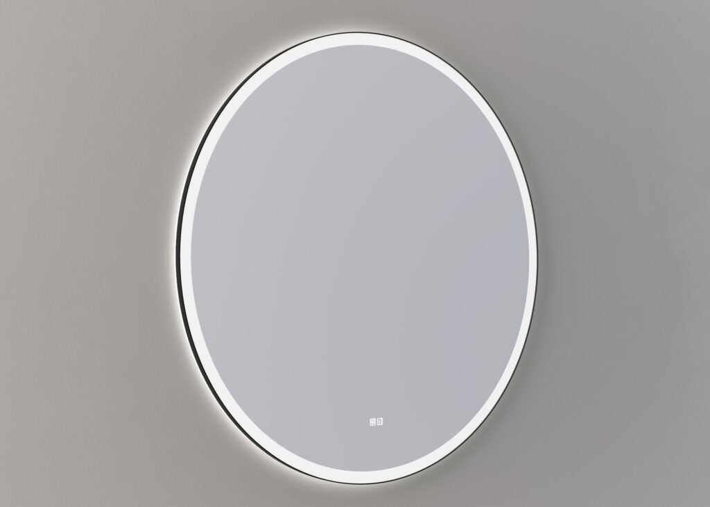Mette spiegel Sven rond 120cm - Mat zwart