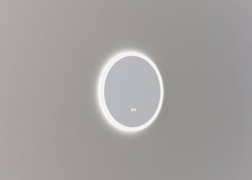 Mette spiegel Sven rond 60cm - Mat wit
